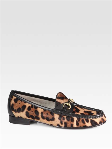 gucci leopard loafers|gucci leather loafers women.